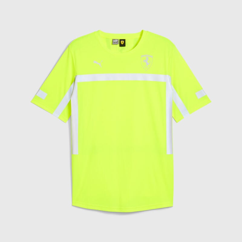 2024 Team Set Up T-shirt 2024 - Scuderia Ferrari F1 - Yellow XS for males - Fuel For Fans F1 Merchandise store