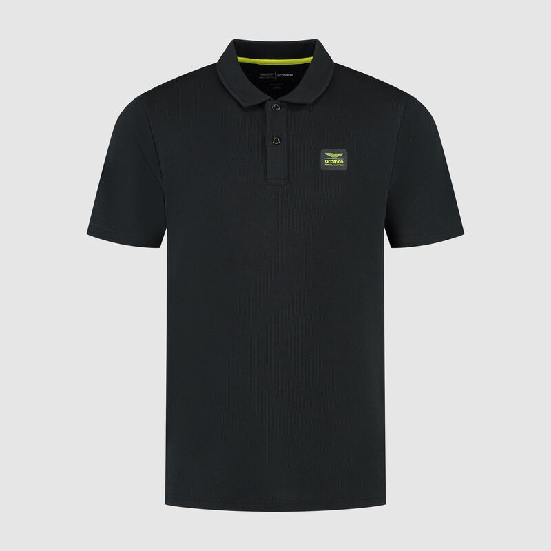 Tech Waffle Polo 2025 - Aston Martin F1 Team - Black M for males - 8719203594378 - Fuel For Fans F1 Merchandise store