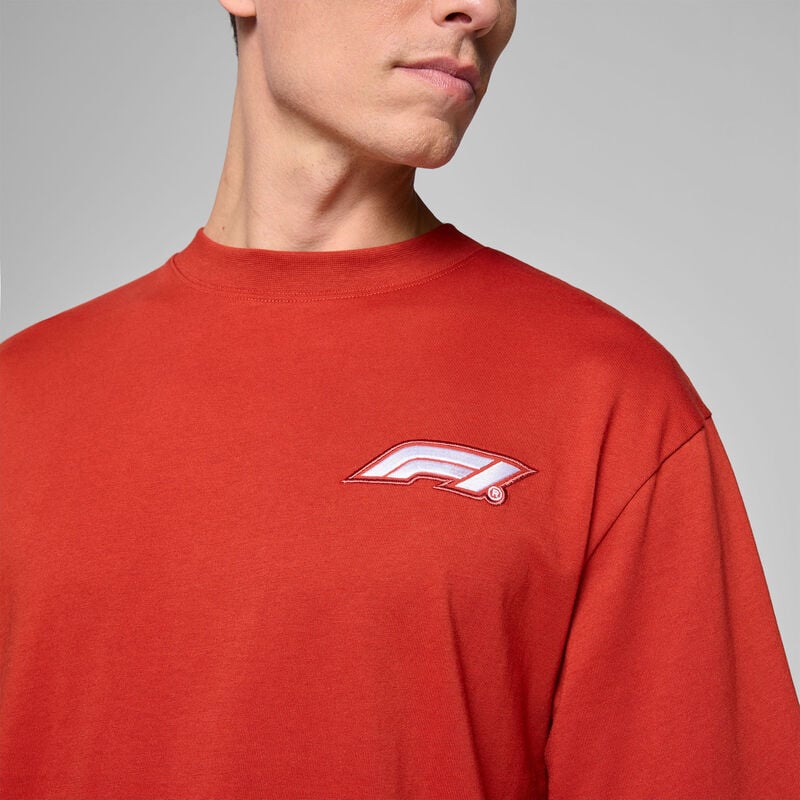 F1 FW HERITAGE LOGO TEE - red
