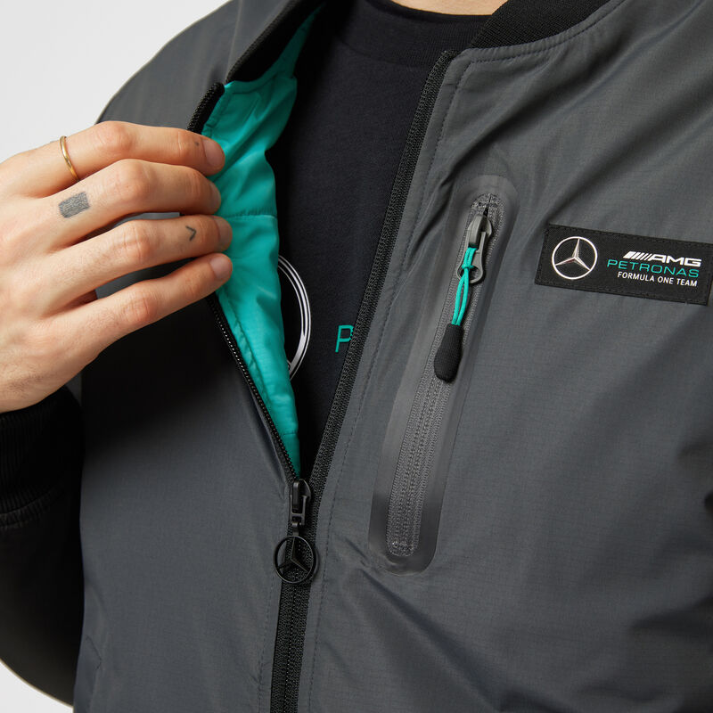MAPF1 FW BOMBER JACKET - grey / black