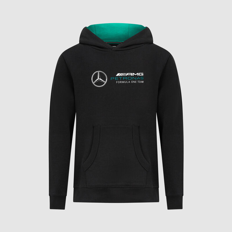 Kids Logo Hoodie 2023 - Mercedes-AMG F1 - Black 92 - 8719203307053 - Fuel For Fans F1 Merchandise store