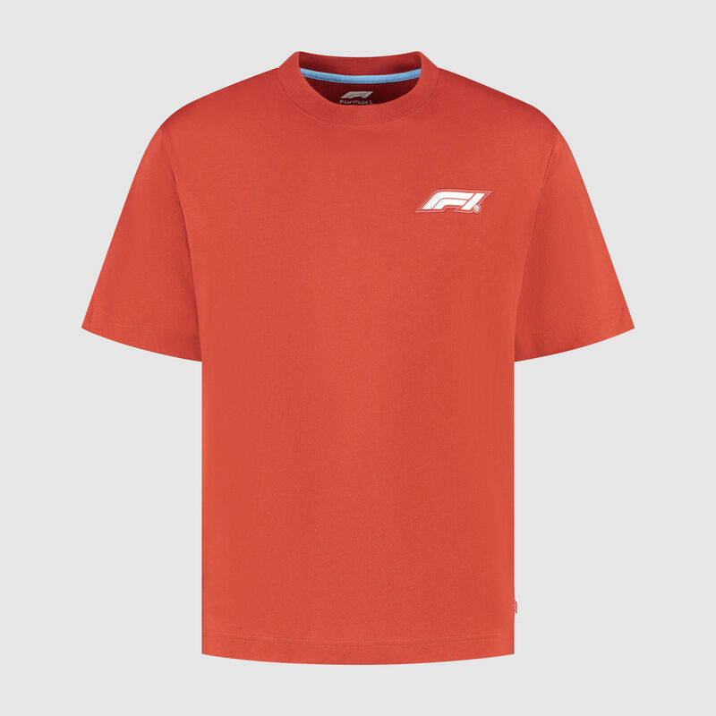F1 FW HERITAGE LOGO TEE - red