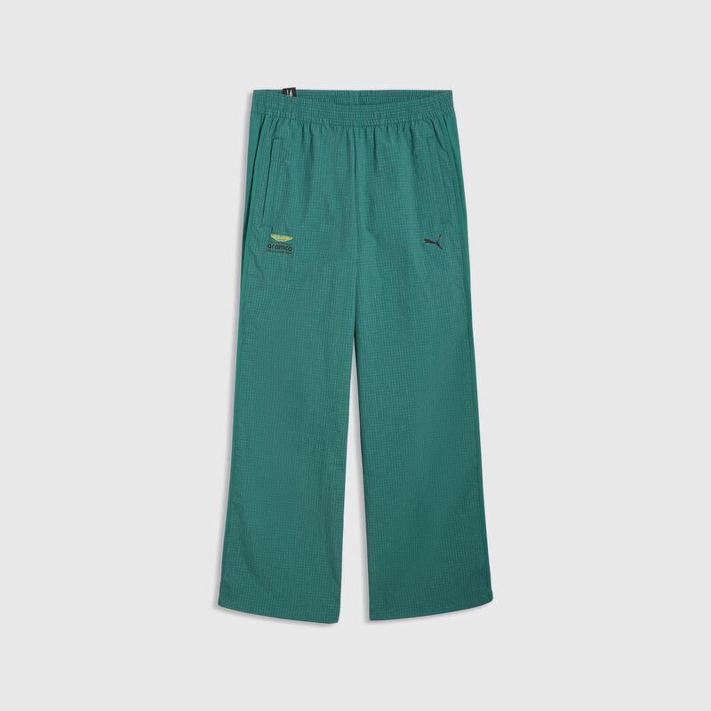 PUMA T7 Oversized Pants 2026 - Aston Martin F1 Team - Green lux S for males - 4069162067760 - Fuel For Fans F1 Merchandise store