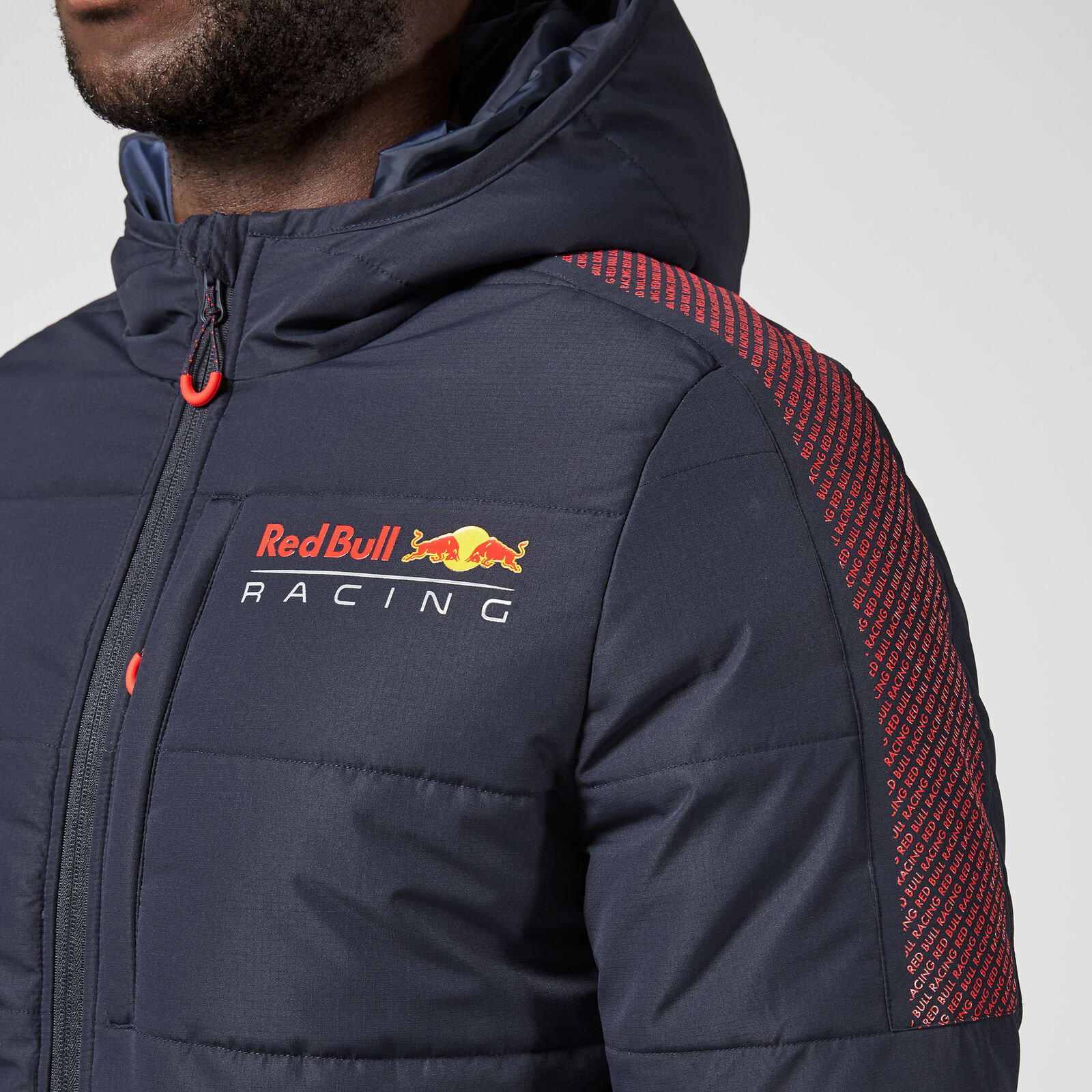 Unisex Adults F1 Team Racing Red Bull Jacket Navy Blue Embroidery Cotton  Padded