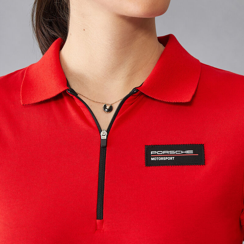 PORSCHE FW WOMENS POLO - red