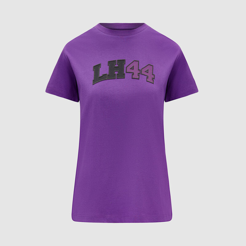 Women's Lewis Hamilton LH44 T-shirt 2023 - Mercedes-AMG F1 - Purple XXS for females - 8719203307596 - Fuel For Fans F1 Merchandise store