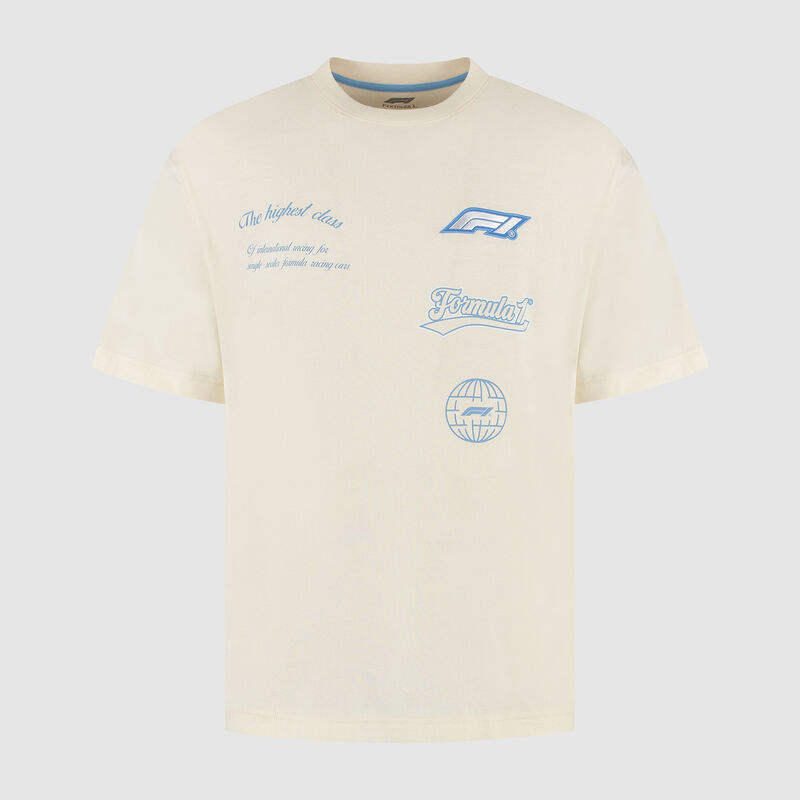 Heritage Graphic T-shirt 2025 - F1 Collection - Beige XXL for males - 8719203597485 - Fuel For Fans F1 Merchandise store