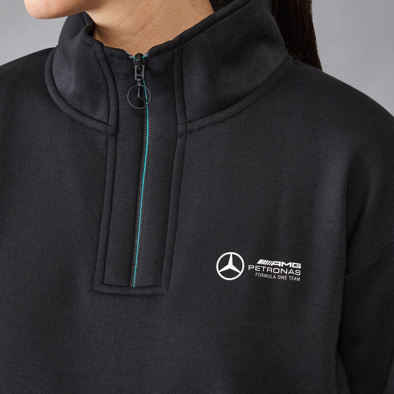 MAPF1 FW WOMENS RELAXED FIT 1/4 ZIP - black