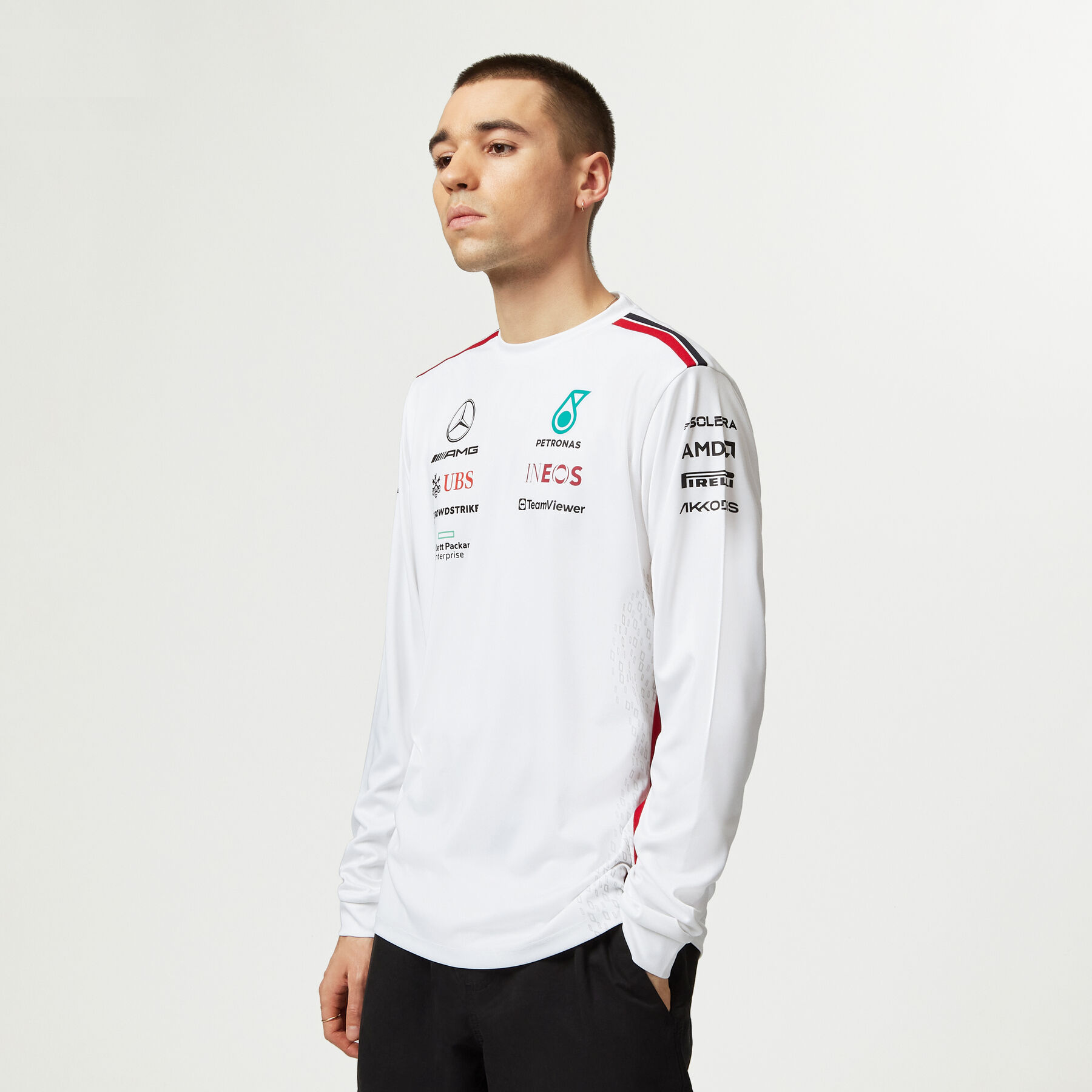 2023 Team Long Sleeve Team T shirt Mercedes AMG F1 Fuel For Fans