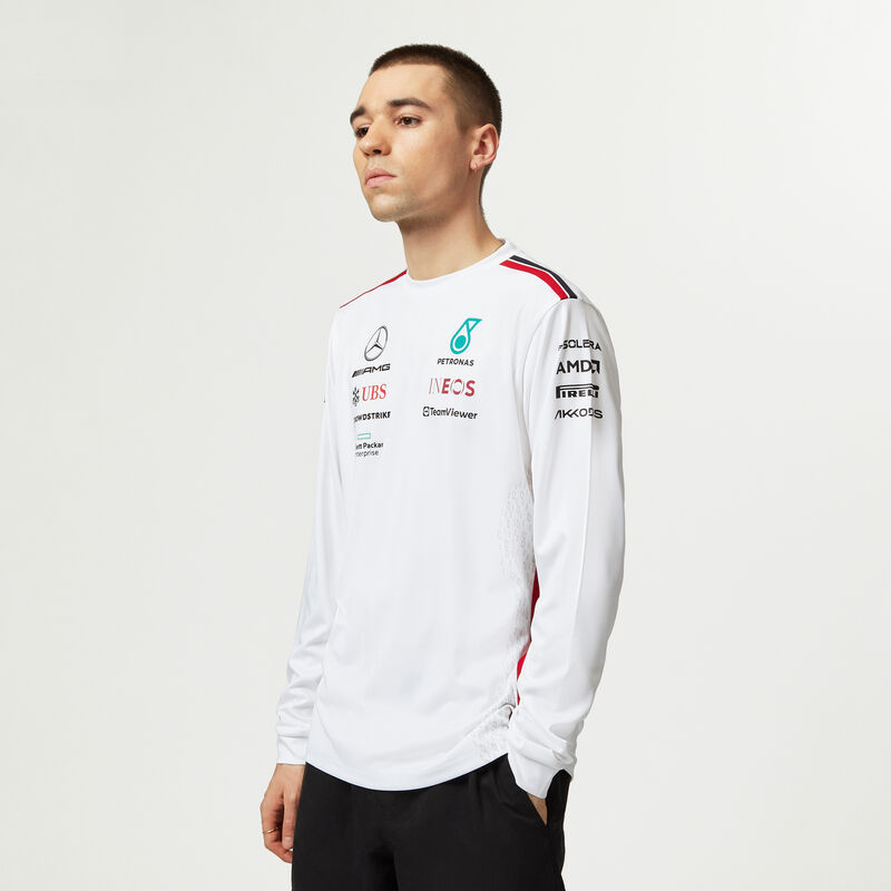 MAPF1 RP MENS LS DRIVER TEE - white