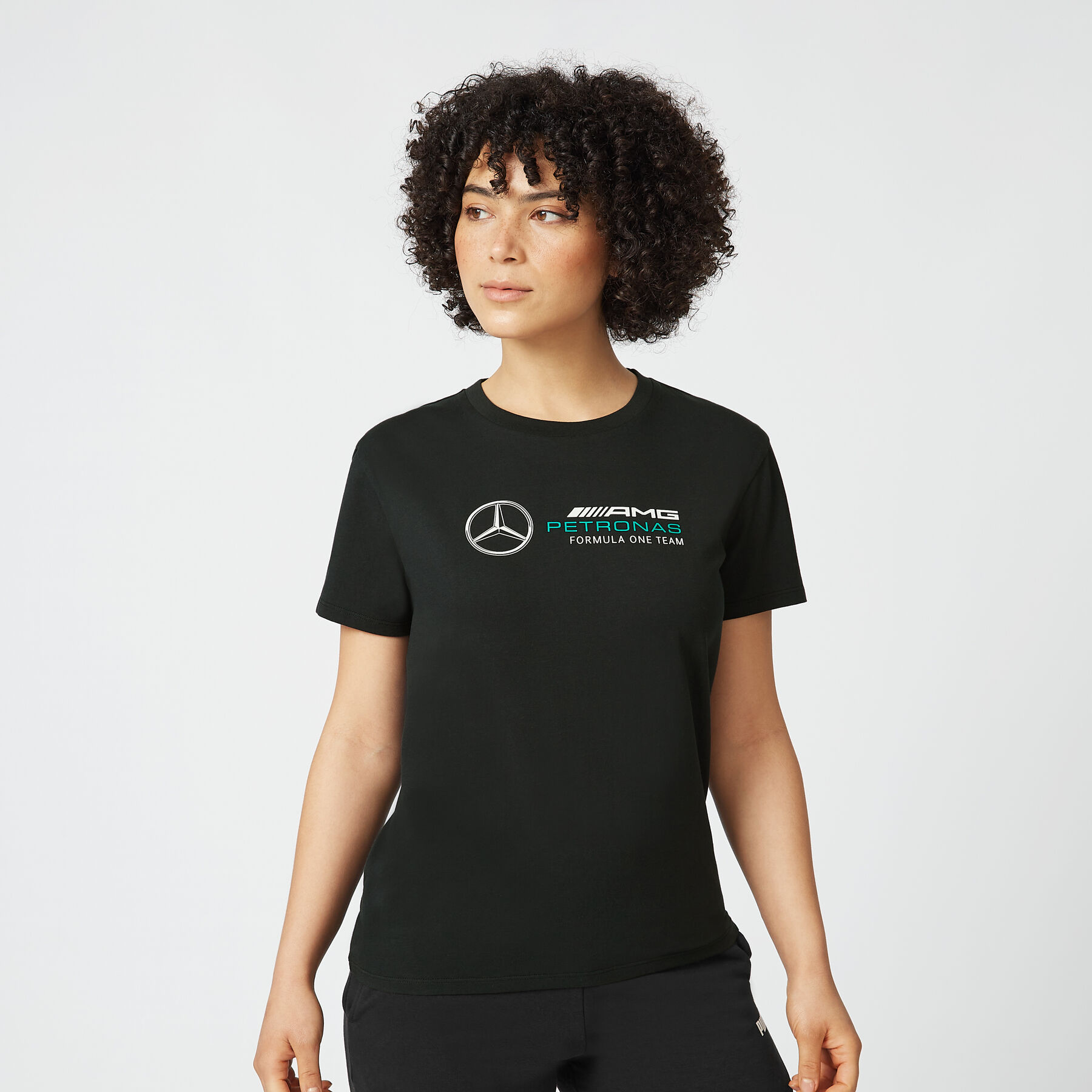 Camiseta con logotipo grande para mujer Mercedes AMG Petronas Fuel For Fans