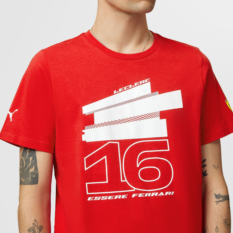 SF FW MENS DRIVER TEE - red-leclerc