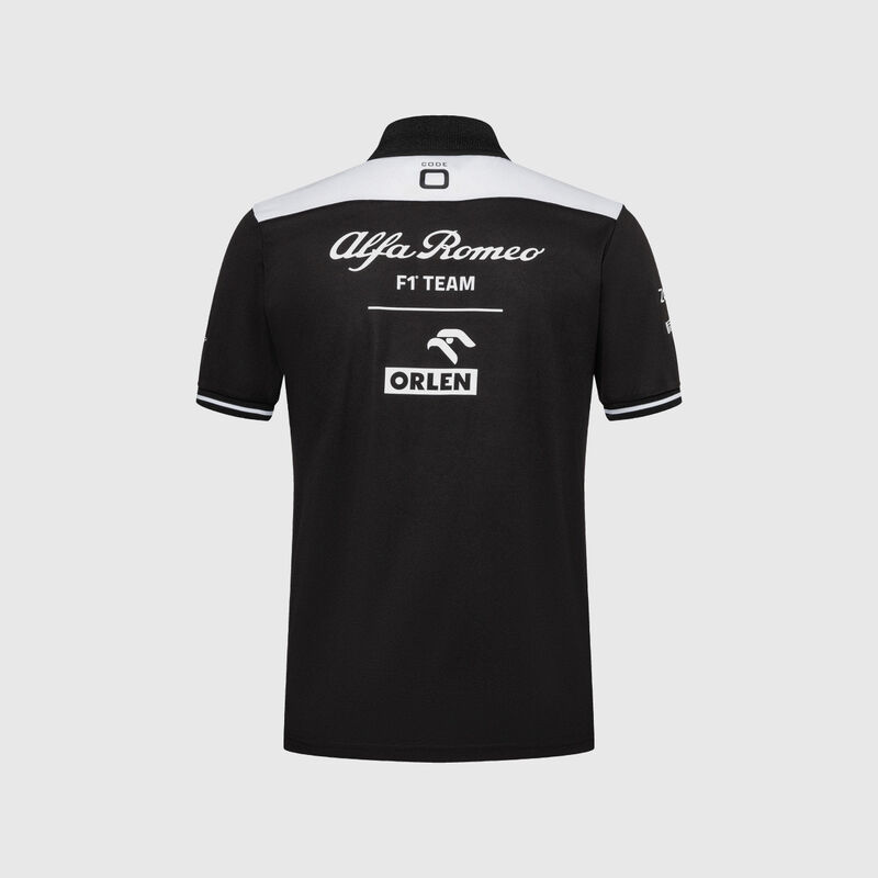 ALFA ROMEO RACING MENS TEAM POLO - black / white / red