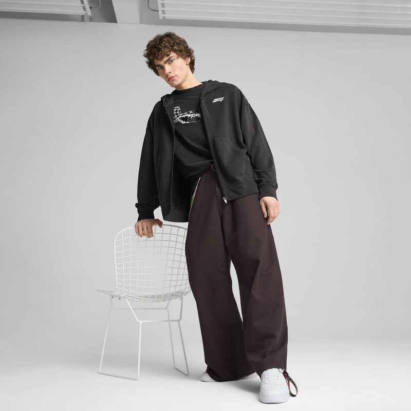 F1 LS GRAPHIC FULL ZIP HOODIE - black