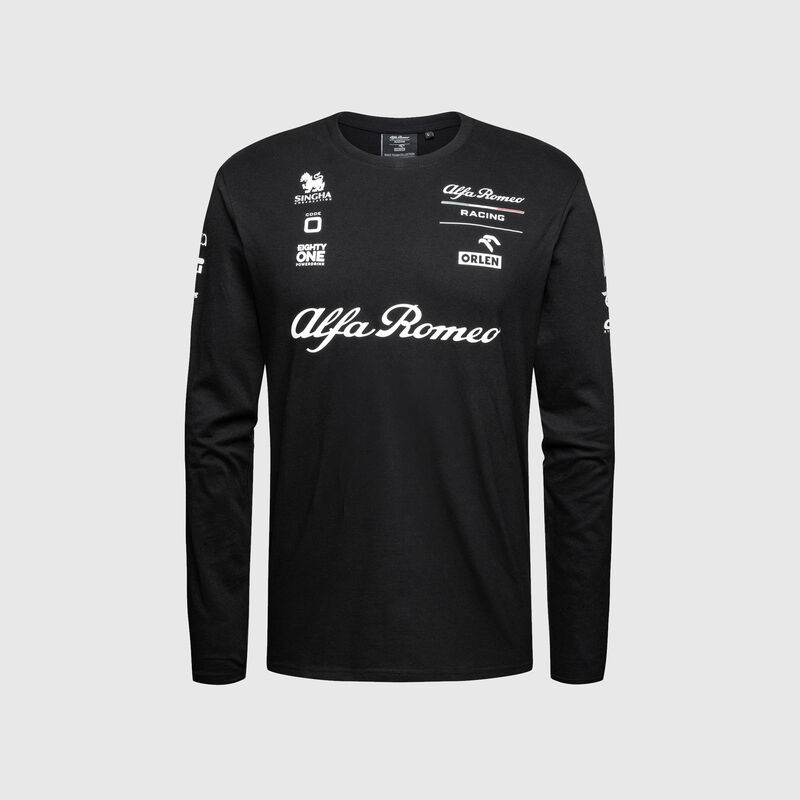 ALFA ROMEO RACING MENS ESSENTIAL LS TEE - black