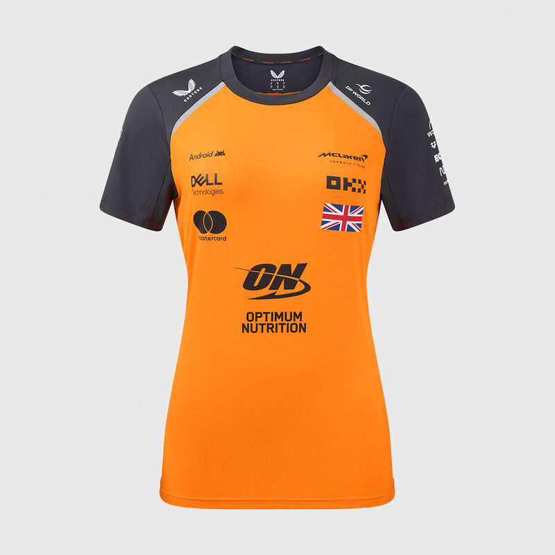 Women's 2025 Lando Norris Driver T-shirt 2025 - McLaren F1 - Orange XXS for females - 5063455604617 - Fuel For Fans F1 Merchandise store