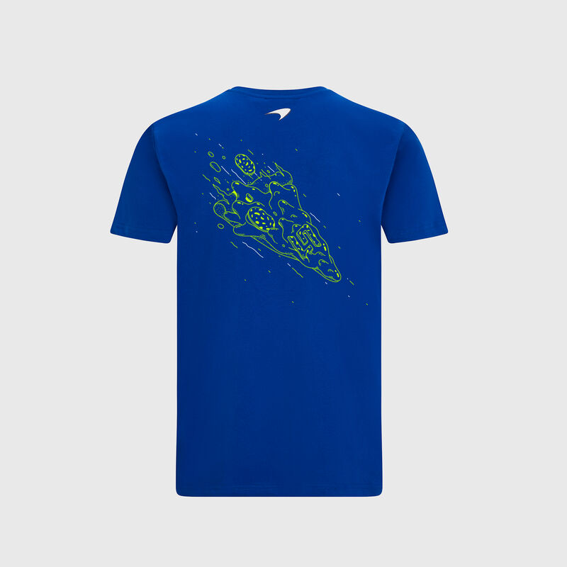 MCLAREN FW MENS LANDO NEON PIZZA TEE - blue