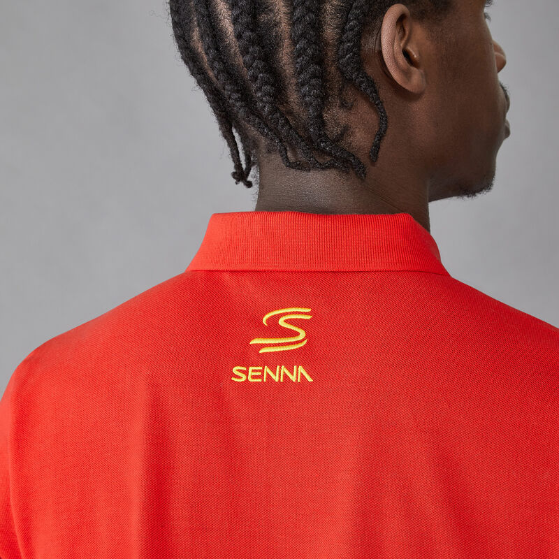 AS FW MENS LEGACY PATCHWORK POLO - red