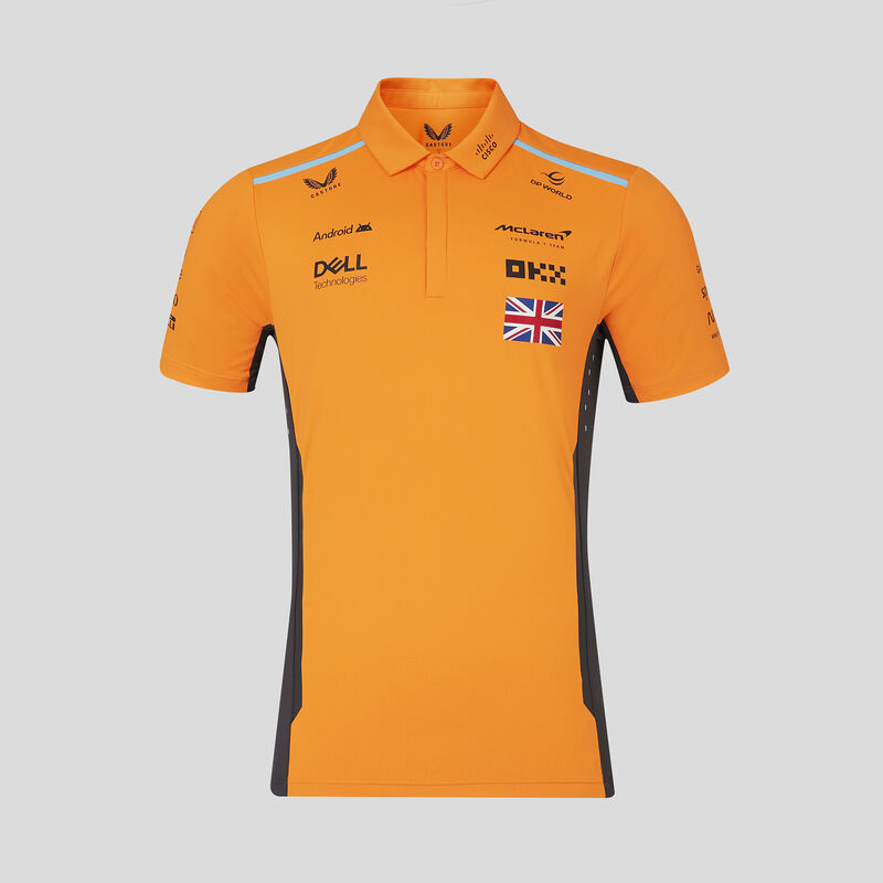 2024 Lando Norris Driver Polo 2024 - McLaren F1 - Orange 3XL for males - 5063234431205 - Fuel For Fans F1 Merchandise store
