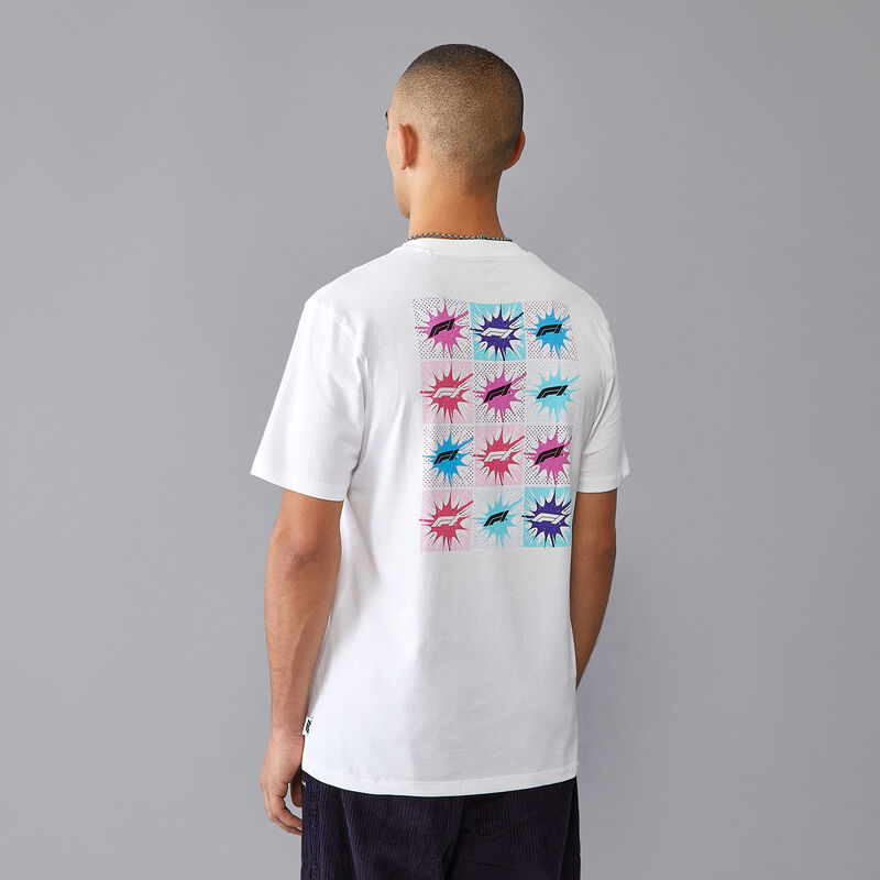 F1 FW HALFTONE GRAPHIC TEE - white