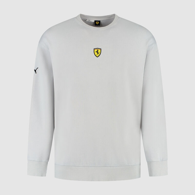 PUMA Driver Crew Sweat 2025 - Scuderia Ferrari F1 - Mid grey XXL for males - 4069156240520 - Fuel For Fans F1 Merchandise store