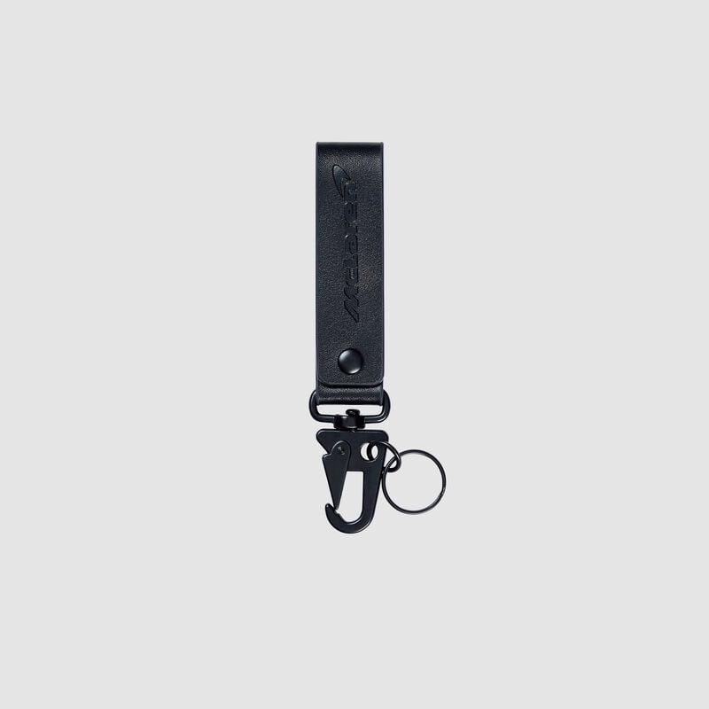 MCLAREN FW LEATHER LOOP KEYRING - black