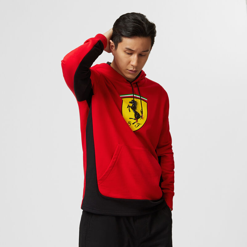 SF FW MENS SHIELD HOODY - red