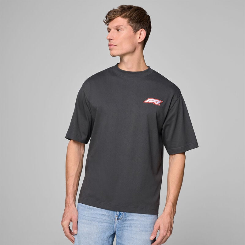 F1 FW HERITAGE LOGO TEE - black