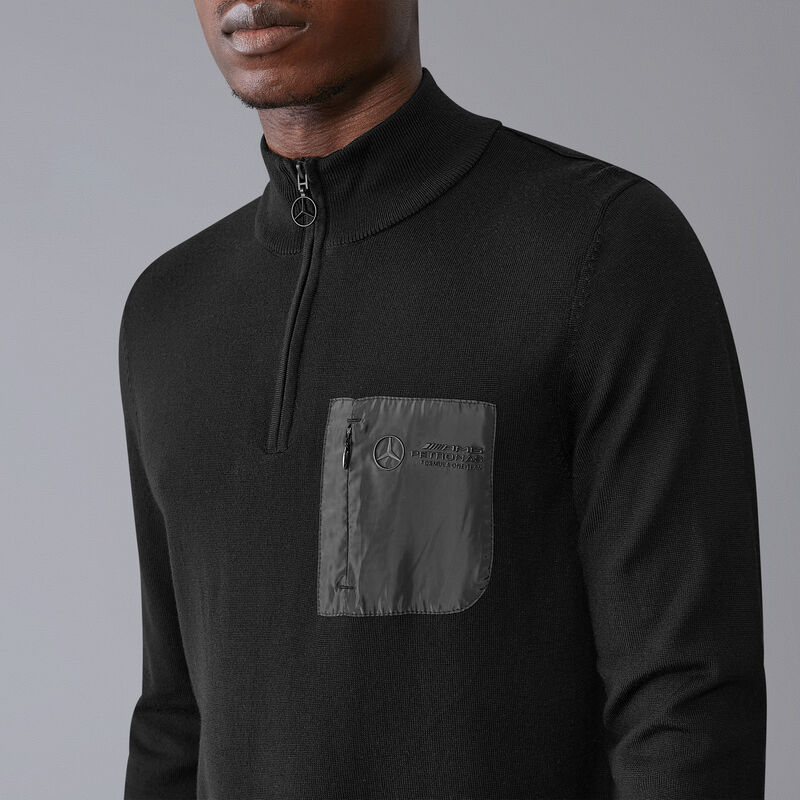 MAPF1 FW MENS ELEVATED 1/4 ZIP - black