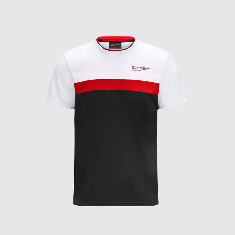 PORSCHE FW COLOUR BLOCK TEE - black