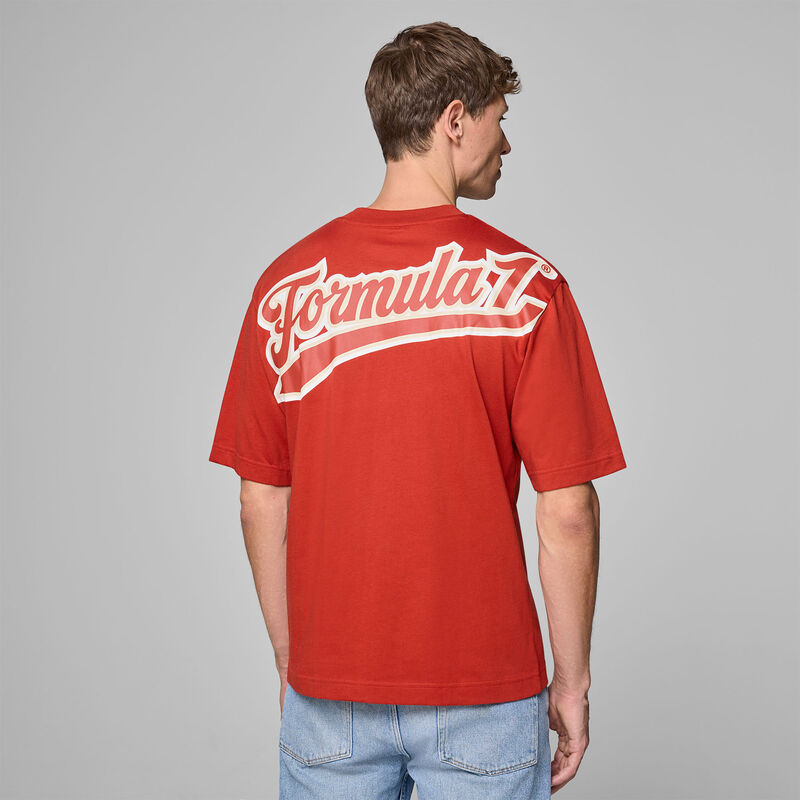 F1 FW HERITAGE LOGO TEE - red