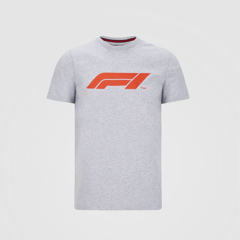 F1 FW MENS LARGE LOGO TEE - grey