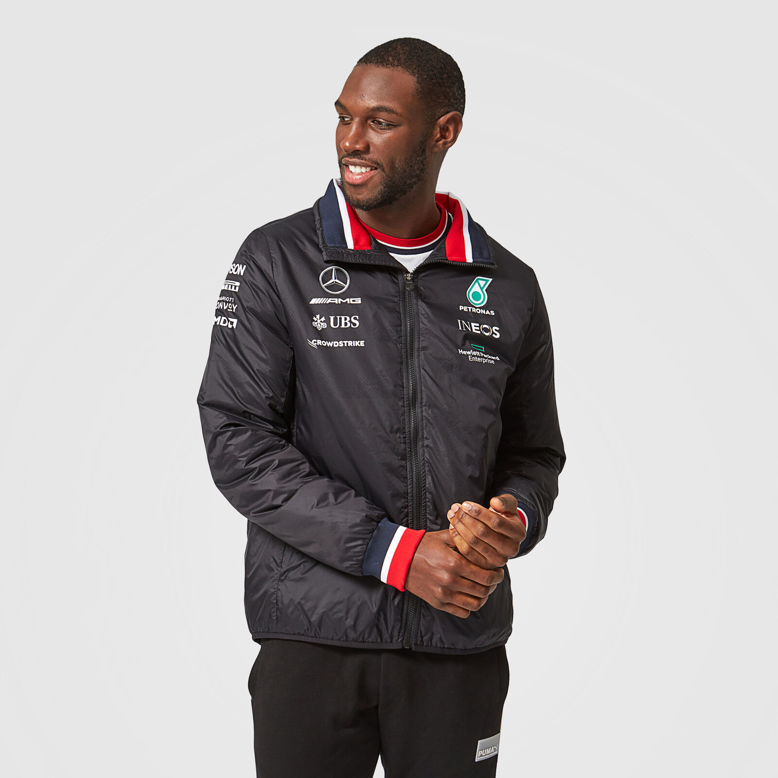 2021 Team Lightweight Padded Jacket Mercedes Amg Petronas Fuel For Fans