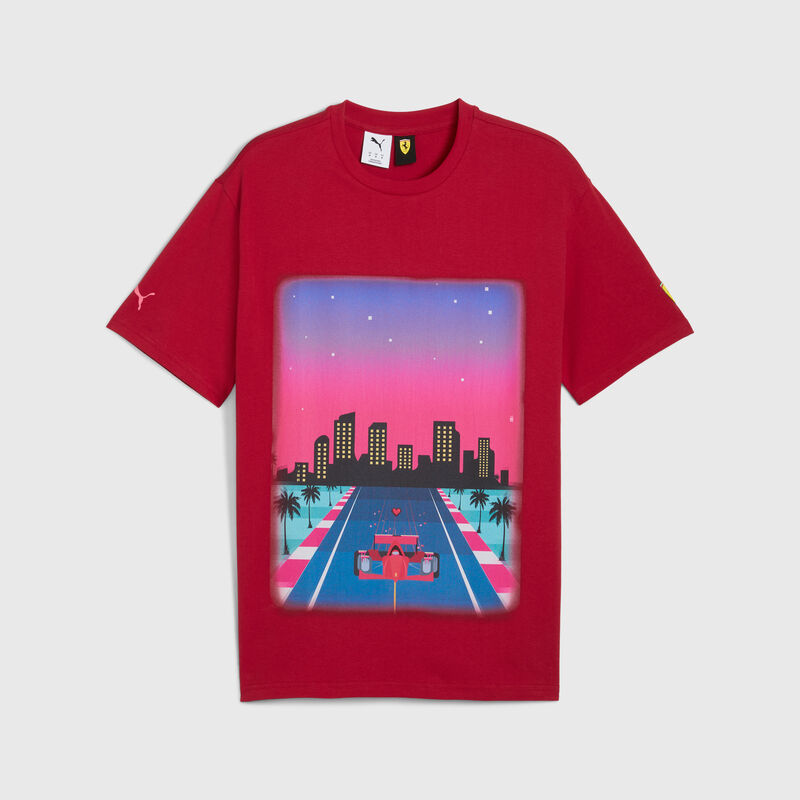 SF LS MIAMI GRAPHIC TEE II - tibetan red