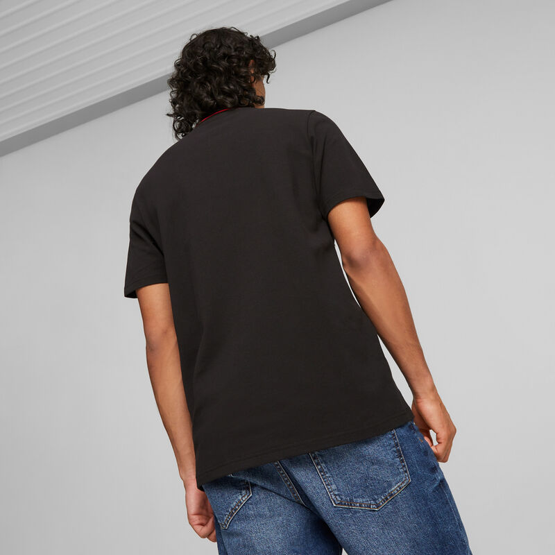 SF LS MENS RACE POLO - black