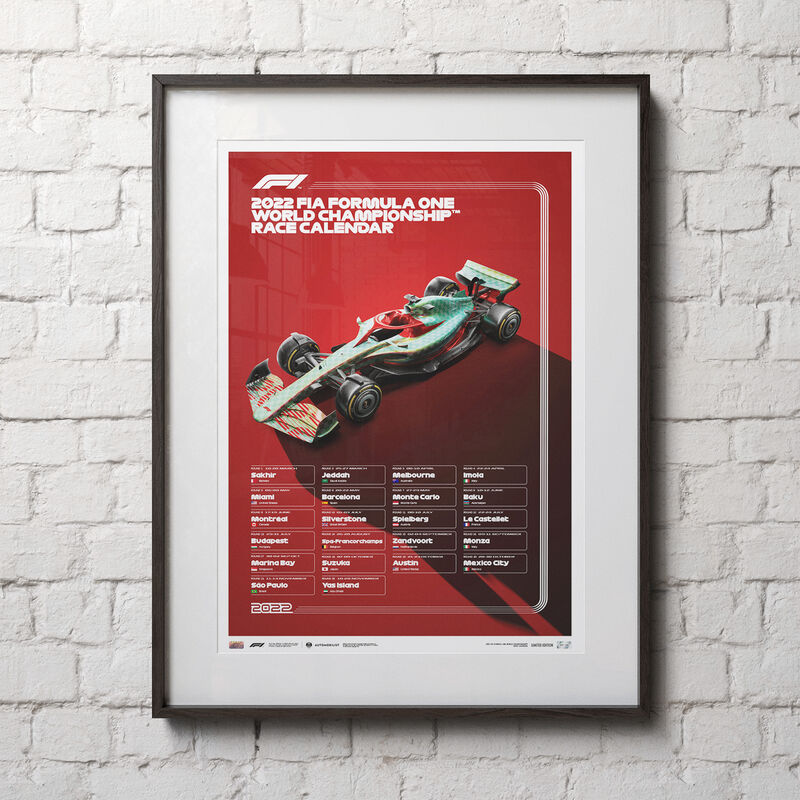 F1 SL 2022 SCHEDULE POSTER - Multicolor