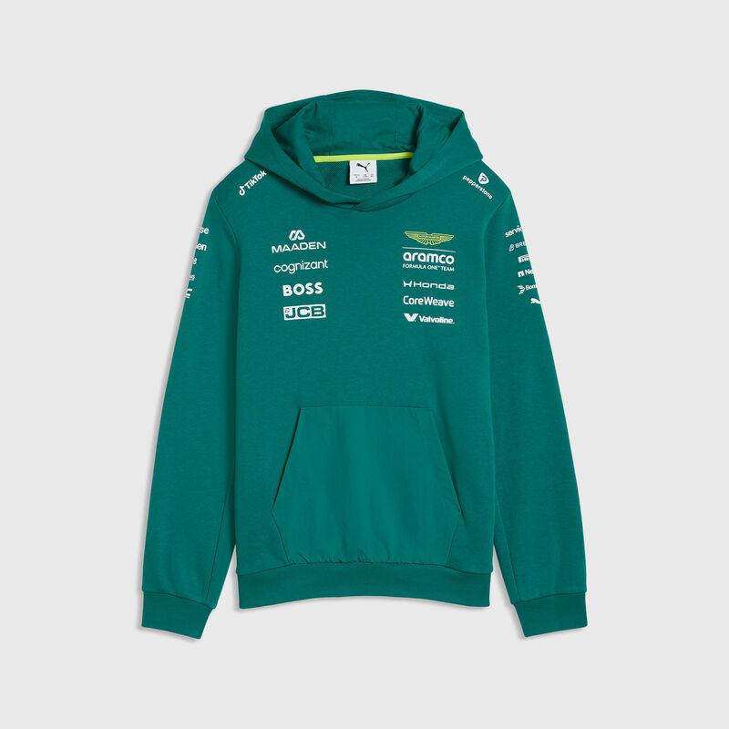 Kids 2026 Replica Team Hoodie 2026 - Aston Martin F1 Team - Green 116 - Fuel For Fans F1 Merchandise store