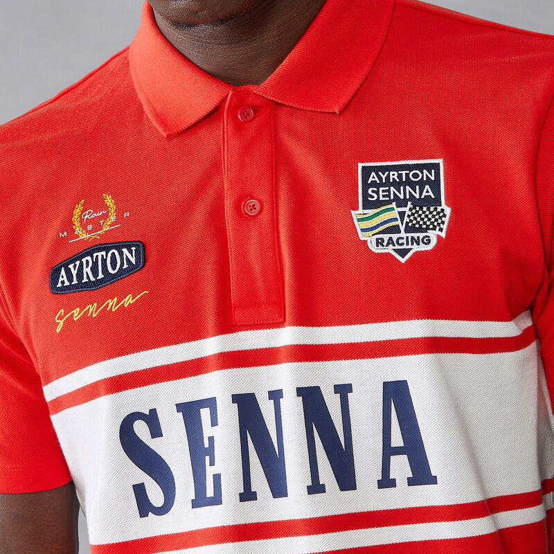 AS FW MENS LEGACY PATCHWORK POLO - red