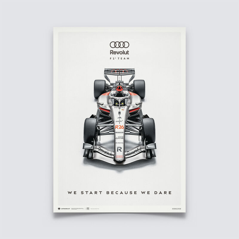 2026 FW R26 Official Poster 2026 - Audi F1 Team - Grey ONE SIZE - 8595715606873 - Fuel For Fans F1 Merchandise store