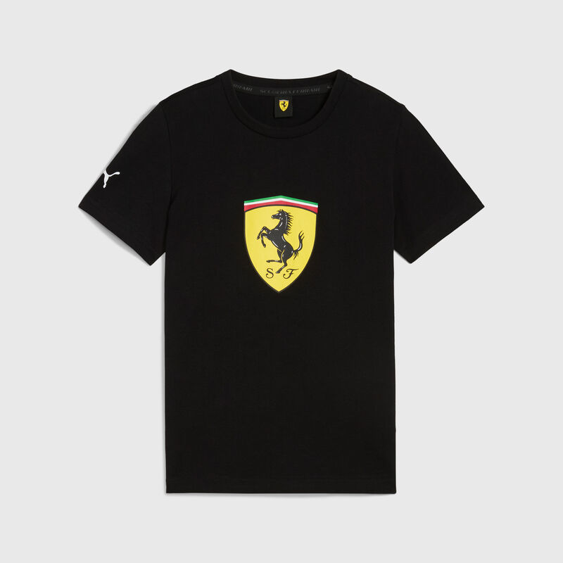 Kids PUMA LS Race Shield T-shirt 2025 - Scuderia Ferrari F1 - Black 152 - 4067984002013 - Fuel For Fans F1 Merchandise store