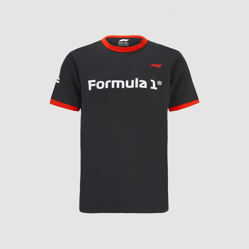 F1 FW RINGER TEE - black