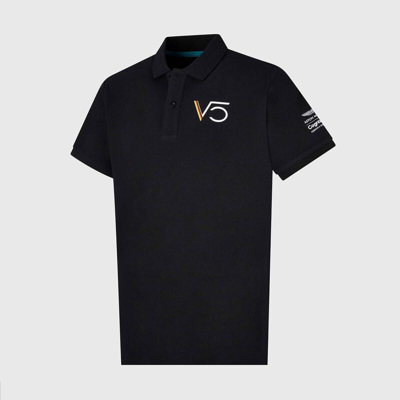 AMFC1 OFFICIAL VETTEL POLO - black