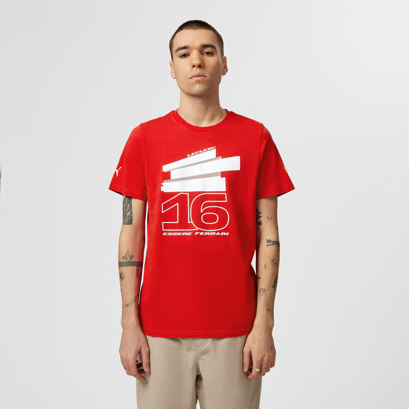 SF FW MENS DRIVER TEE - red-leclerc