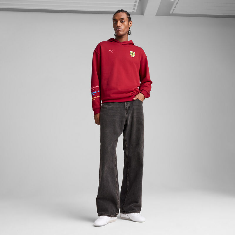 SF LS MIAMI GRAPHIC HOODIE - tibetan red