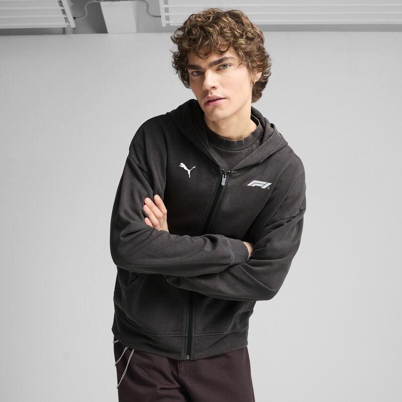 F1 LS GRAPHIC FULL ZIP HOODIE - black