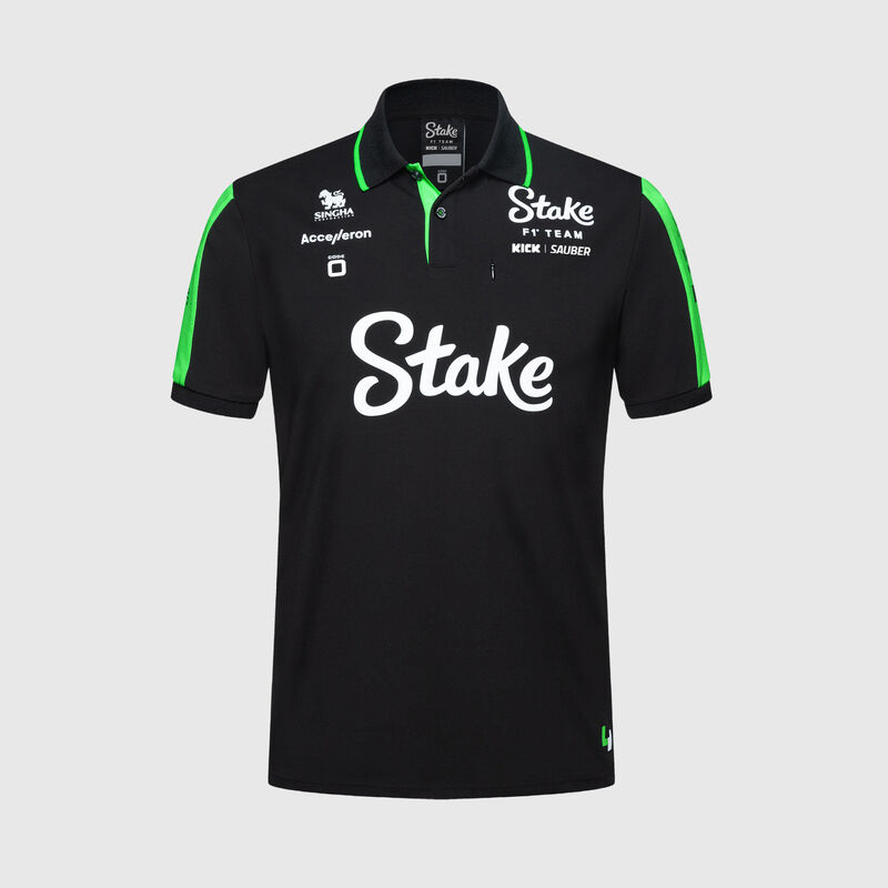 2024 Team Polo 2024 - Stake F1 Team Kick Sauber - Black XL for males - Fuel For Fans F1 Merchandise store