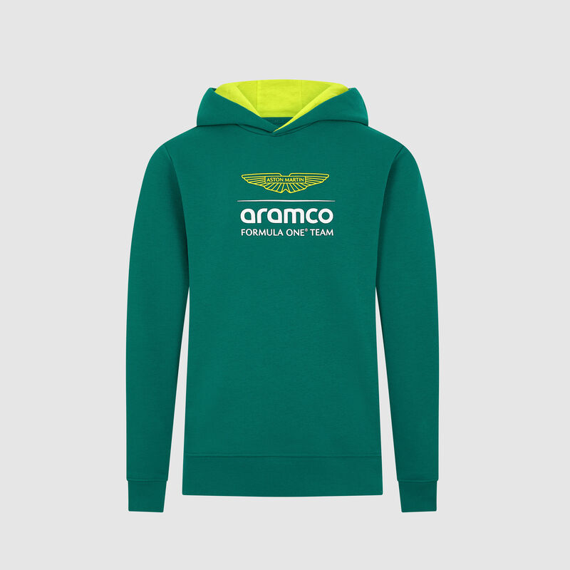 Kids Logo Hoodie 2025 - Aston Martin F1 Team - Green 140 - 8719203410050 - Fuel For Fans F1 Merchandise store