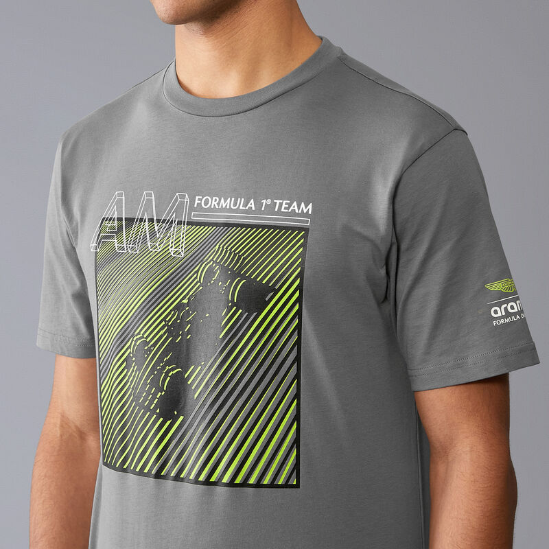 AMF1 FW TONAL CAR GRAPHIC TEE - grey