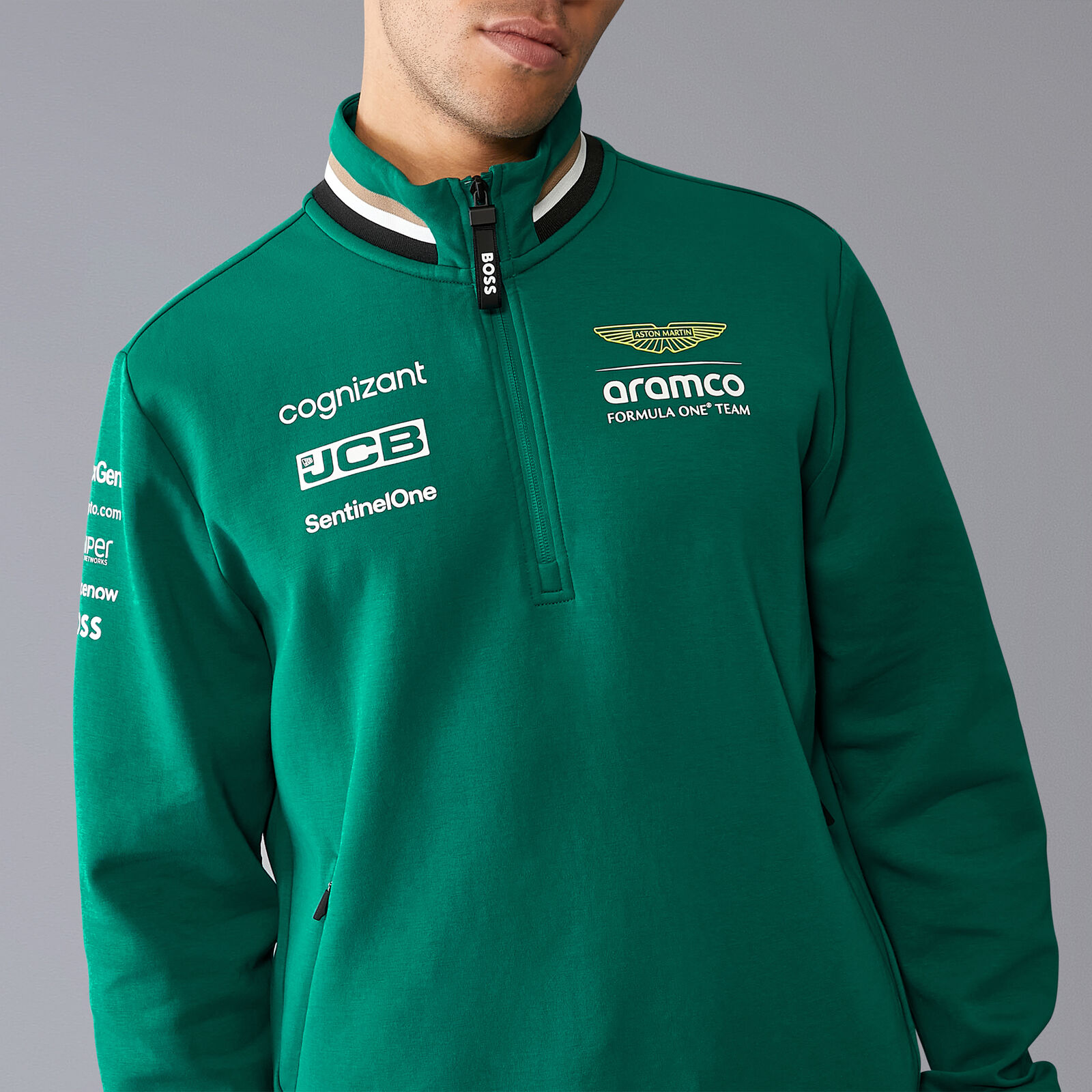 2024 Team 1/4 Zip Sweater - Aston Martin F1 Team | Fuel For Fans