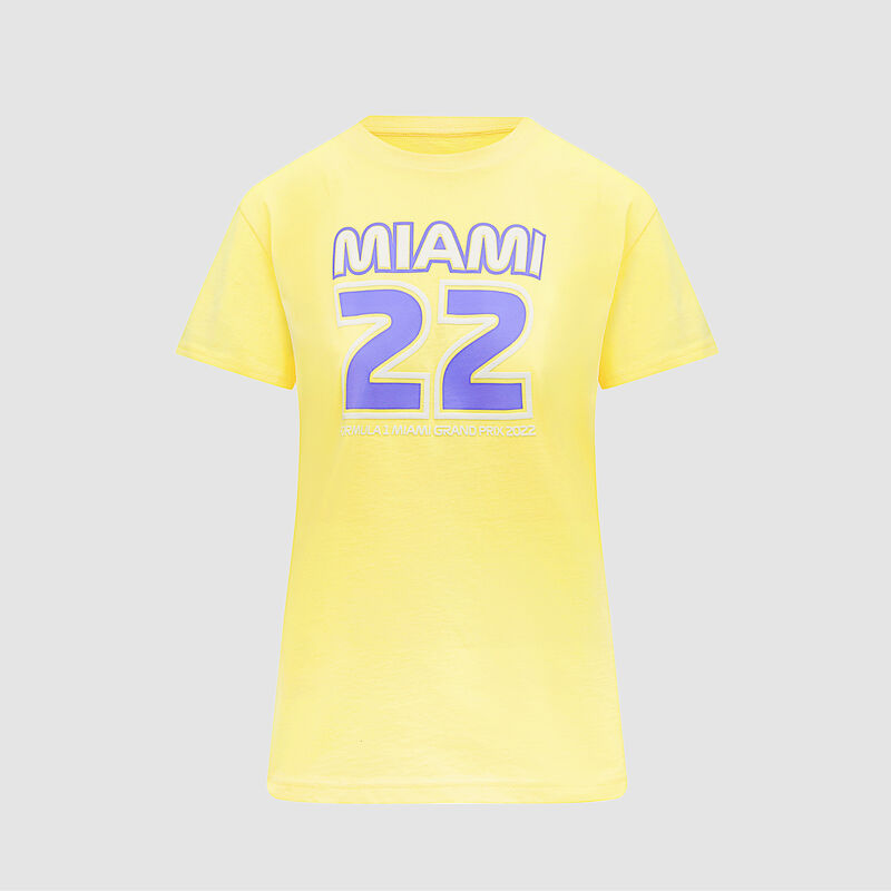 F1 FW WOMENS PASTEL MIAMI TEE - yellow
